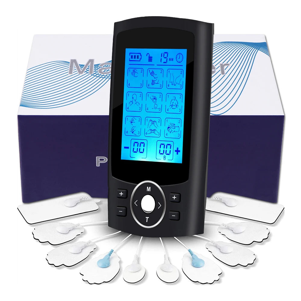 Electric Stimulation Massager Muscle EMS Therapy Pain Relief Adjustable Lightweight LCD Display