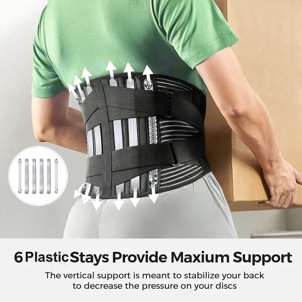 Back Brace Waist Belt Lower Back Pain Relief Breathable Anti-skid Spine Lumbar Support Belt