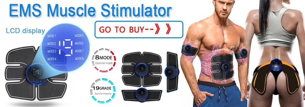 LCD Display EMS Neck Massage Electric Massager Portable Pain Relief and Muscle Stimulator