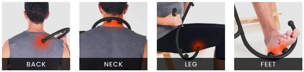 Back, Neck and Foot Neck Massager for Trigger Point Fibromyalgia Pain Relief and Self Massage Back Scratcher