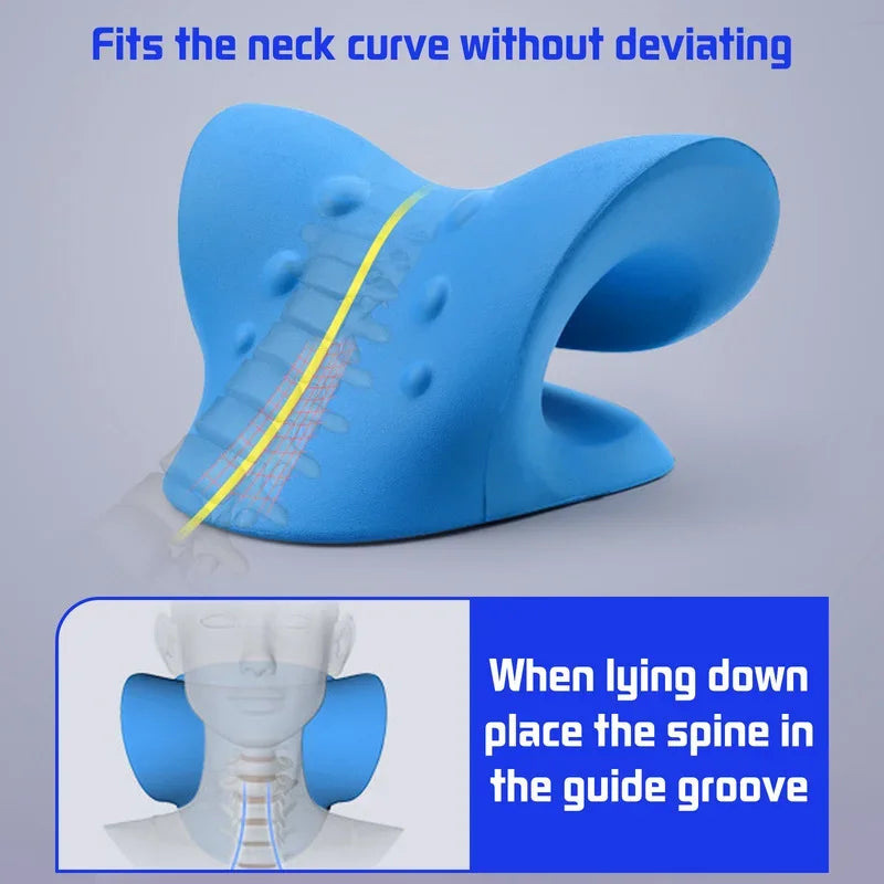Neck Shoulder Relaxer Cervical Chiropractic Traction Device Pillow for Pain Relief