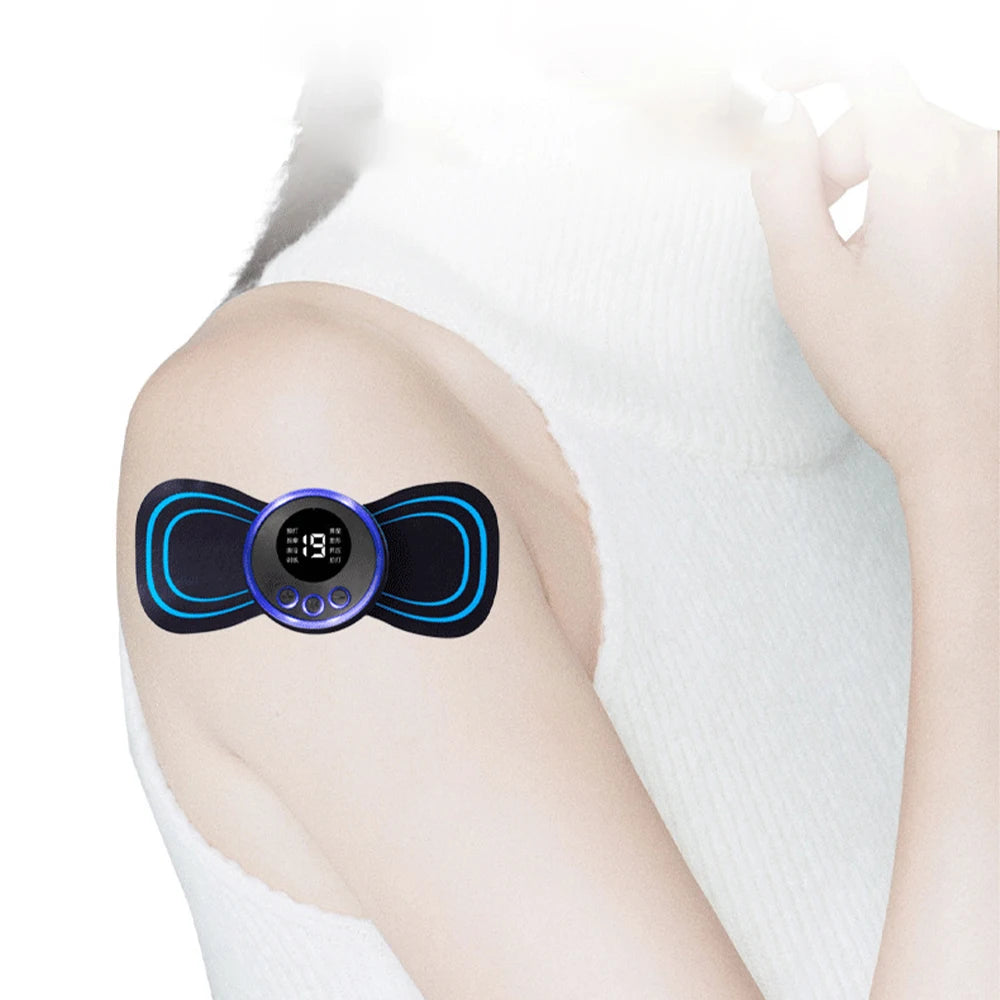 LCD Display EMS Neck Massage Electric Massager Portable Pain Relief and Muscle Stimulator