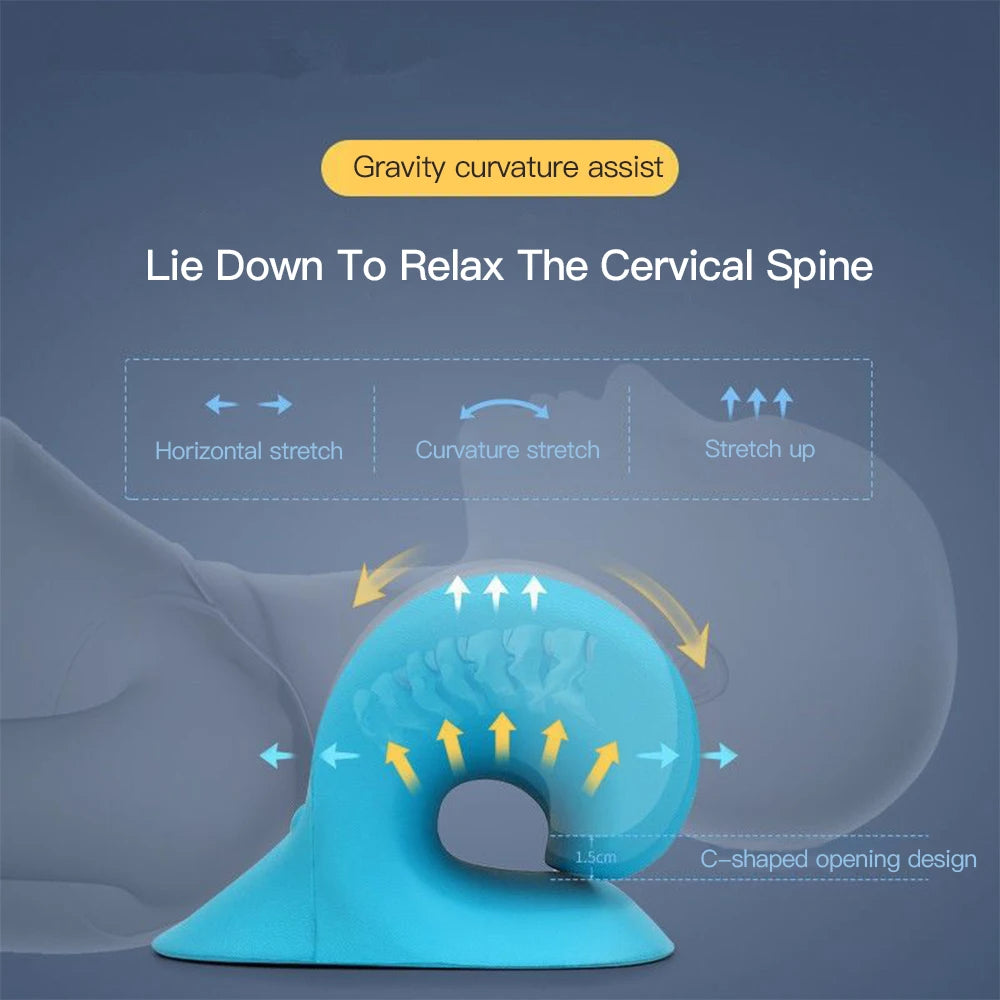 Neck Shoulder Relaxer Cervical Chiropractic Traction Device Pillow for Pain Relief