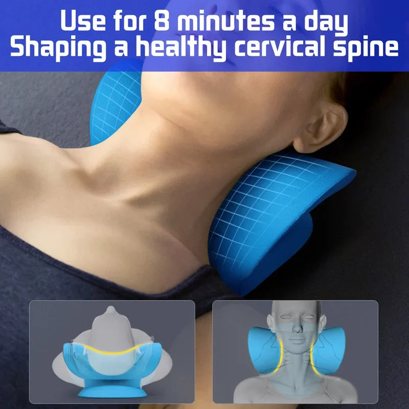 Neck Shoulder Relaxer Cervical Chiropractic Traction Device Pillow for Pain Relief