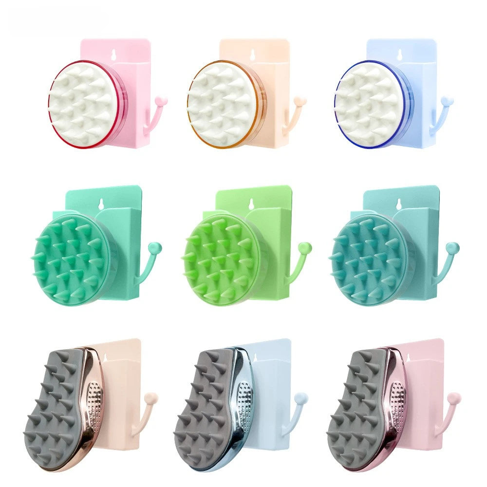 Silicone Shampoo Brush Head Scalp Massage Comb Hair Washing Comb