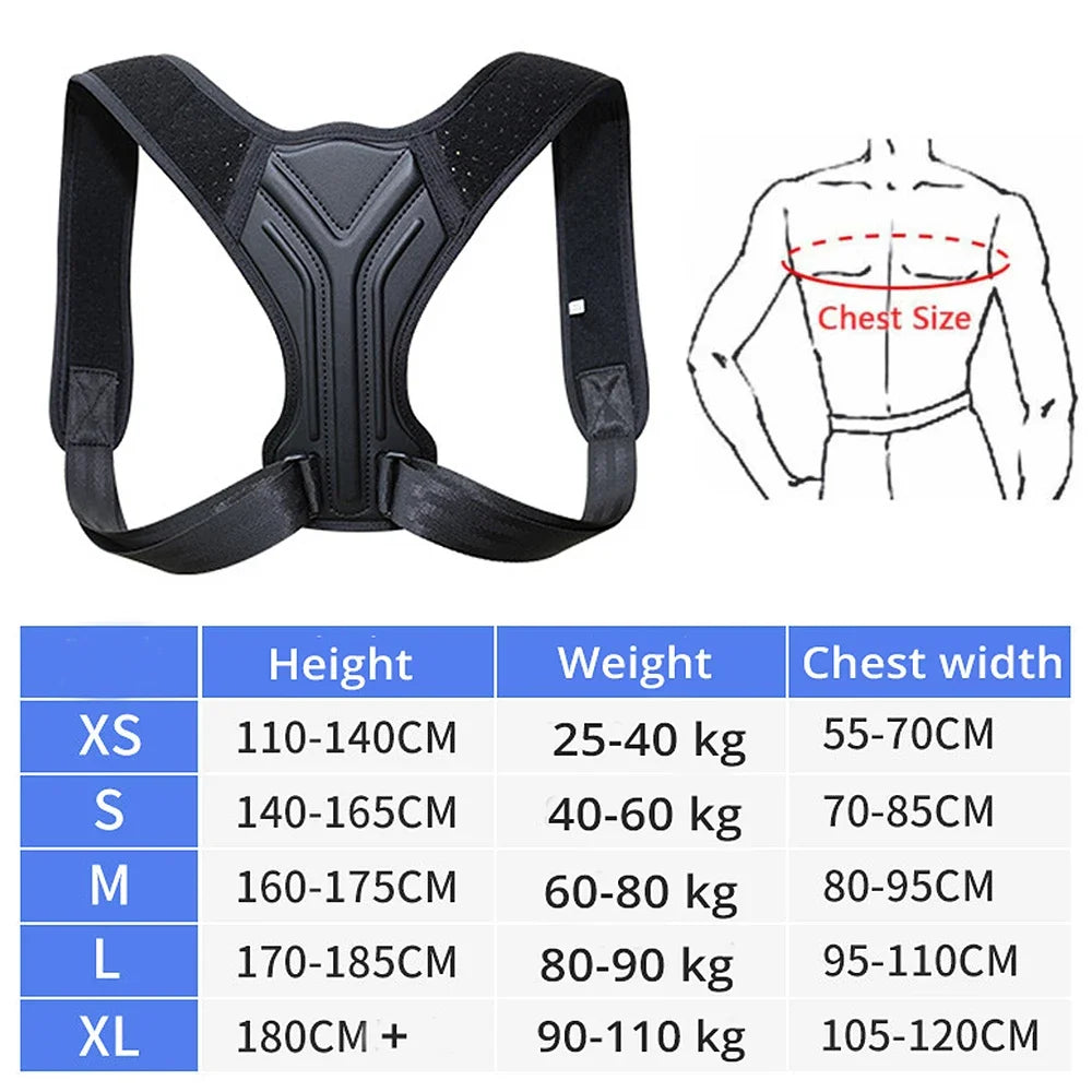 Adjustable Back Shoulder Posture Corrector Belt Clavicle Spine Support Reshape Your Body