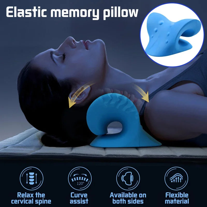 Neck Shoulder Relaxer Cervical Chiropractic Traction Device Pillow for Pain Relief