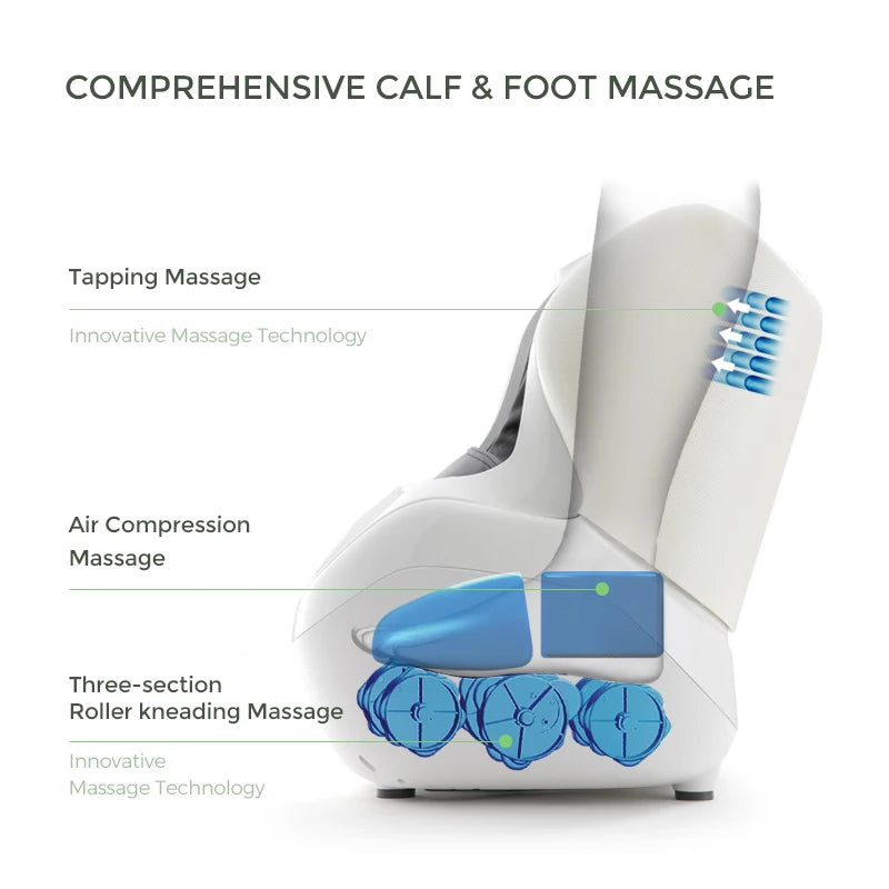 Electric Calf and Foot Massage Machine Vibration Shiatsu Air Compression Massager