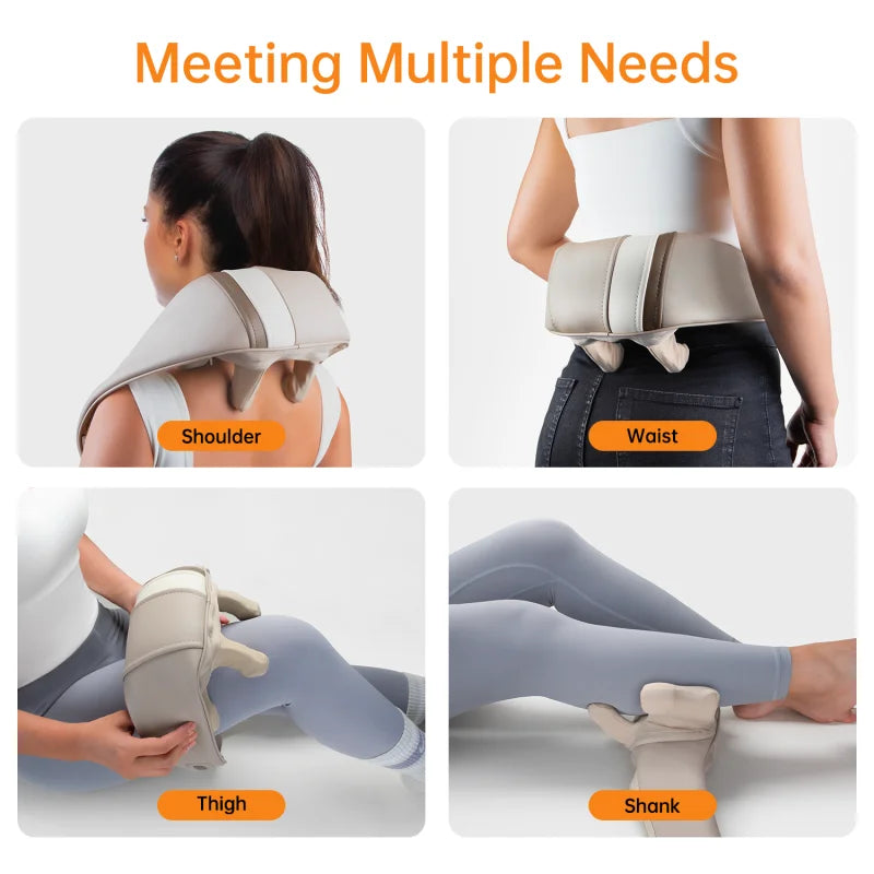 Neck Massager Heating Massage Pillow, Muscle Kneading Massage Shawl