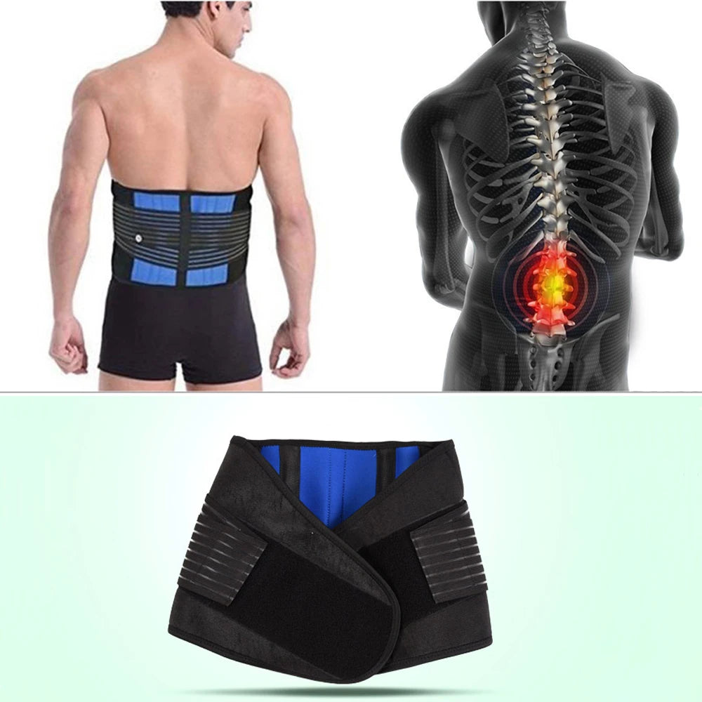 Adjustable Neoprene Double Pull Lumbar Support Lower Back Pain Relief Waist Band