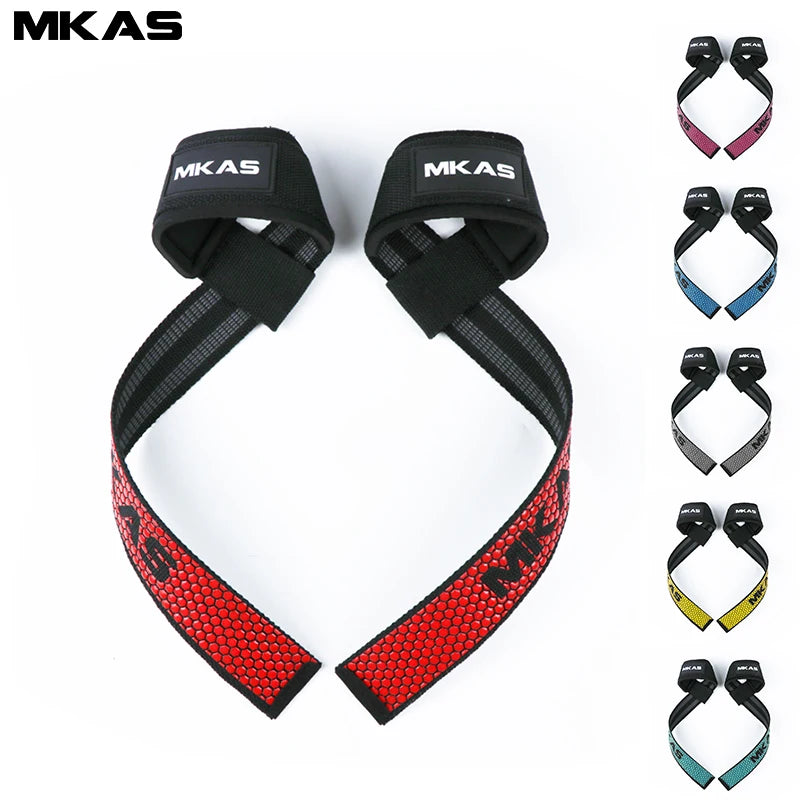 Weightlifting Wrist Straps Fitness Bodybuilding Training Gym Lifting Straps with Non Slip Flex Gel Grip