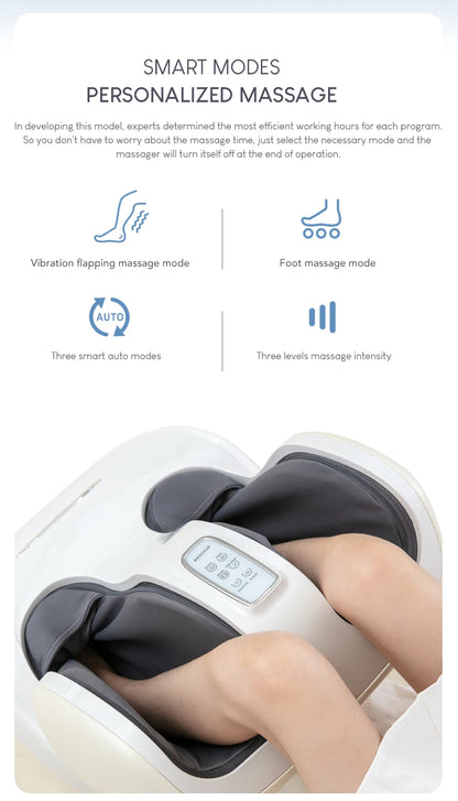 Electric Calf and Foot Massage Machine Vibration Shiatsu Air Compression Massager