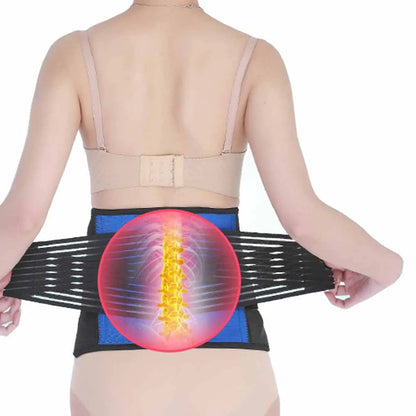 Adjustable Neoprene Double Pull Lumbar Support Lower Back Pain Relief Waist Band