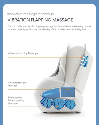 Electric Calf and Foot Massage Machine Vibration Shiatsu Air Compression Massager