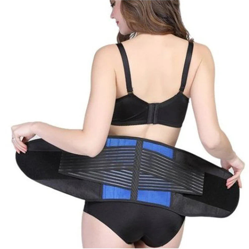 Adjustable Neoprene Double Pull Lumbar Support Lower Back Pain Relief Waist Band