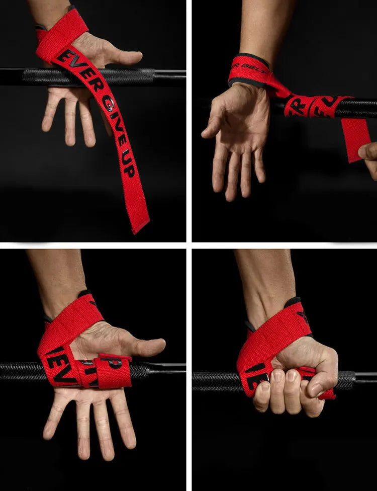 Weightlifting Wrist Straps Fitness Bodybuilding Training Gym Lifting Straps with Non Slip Flex Gel Grip