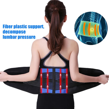 Adjustable Neoprene Double Pull Lumbar Support Lower Back Pain Relief Waist Band