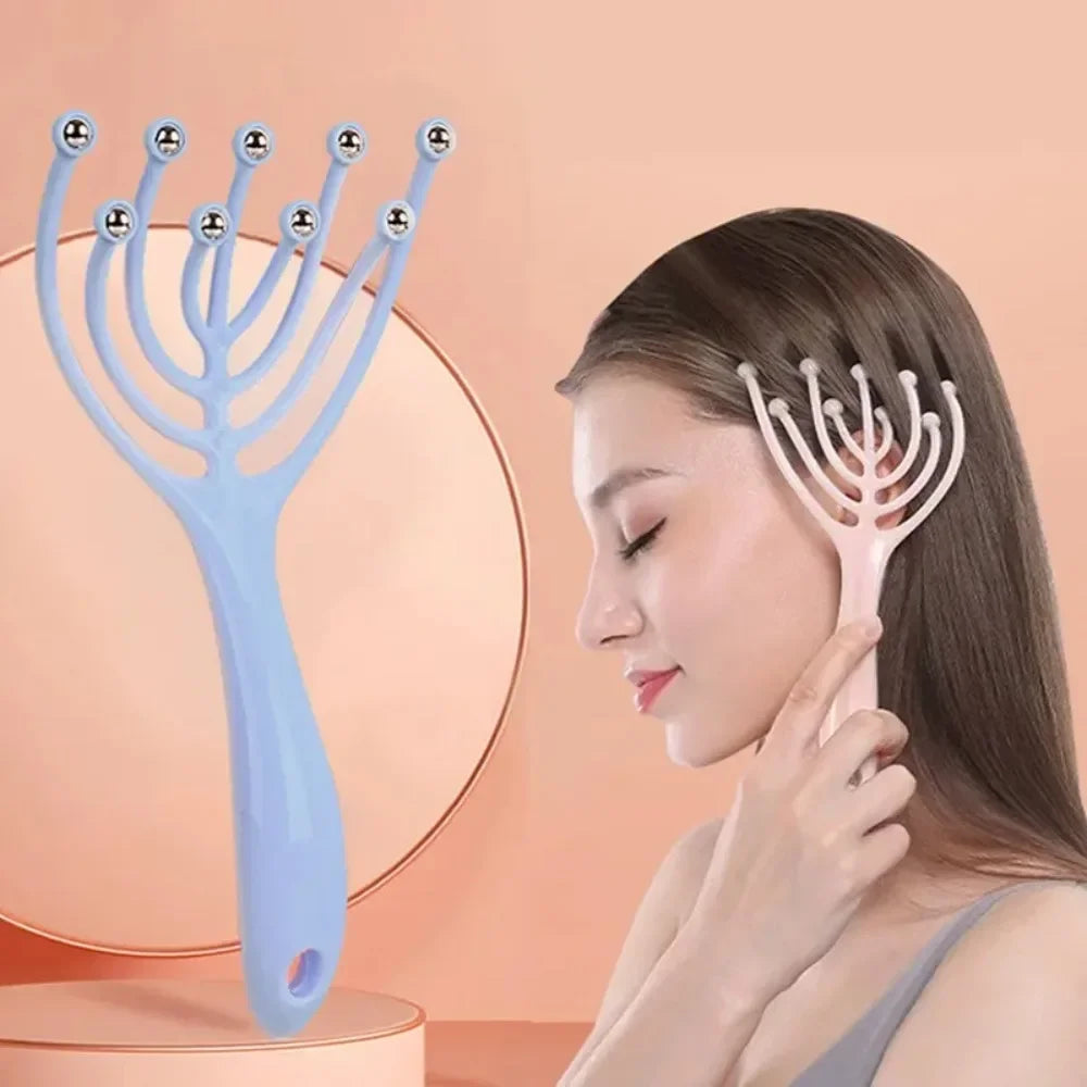 Nine-Claw Head Massager: Stress Relief & Relaxation