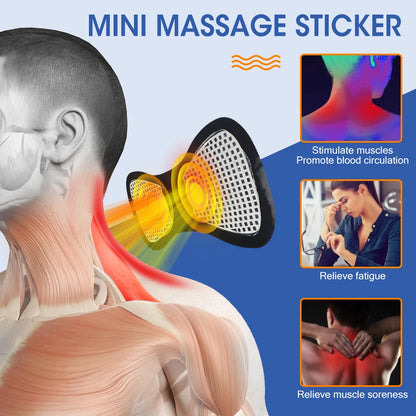 Electric Neck Back Massager Sticker Cervical Massage Patch EMS Body Massage Pain Relief