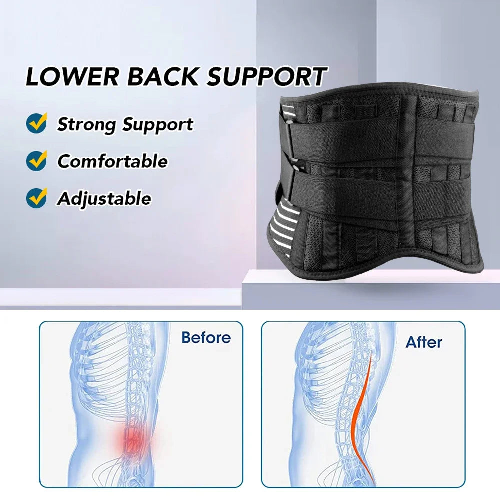 Back Brace for Lower Back Pain Relief, Lumbar Support for Herniated Disc, Sciatica, Scoliosis