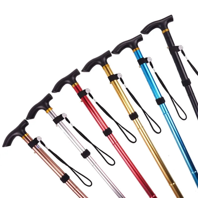 Multifunction Walking Stick Trekking Pole Telescopic Folding Hiking Stick Walking Cane