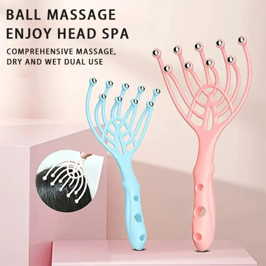 Nine-Claw Head Massager: Stress Relief & Relaxation