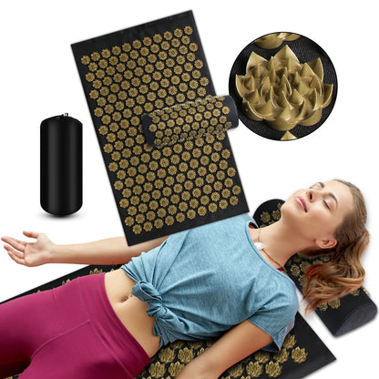 Lotus Spike Mat Acupuncture Massage Cushion for Neck Foot Back Yoga Acupressure Massage Mat