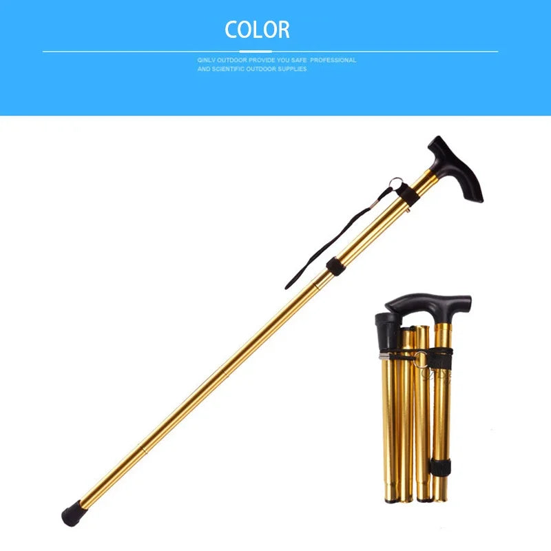 Multifunction Walking Stick Trekking Pole Telescopic Folding Hiking Stick Walking Cane