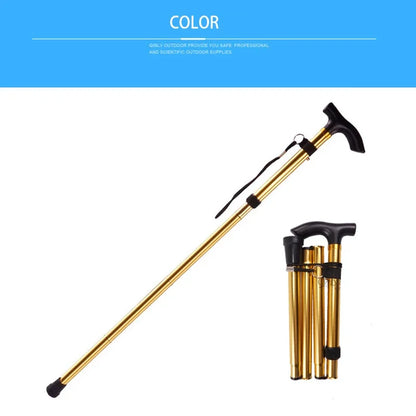 Multifunction Walking Stick Trekking Pole Telescopic Folding Hiking Stick Walking Cane