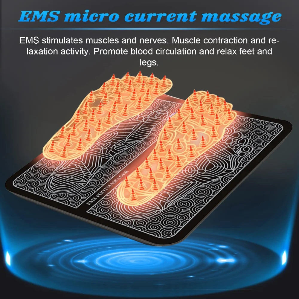 Electric EMS Foot Massager Pad Relax Feet Massage Mat