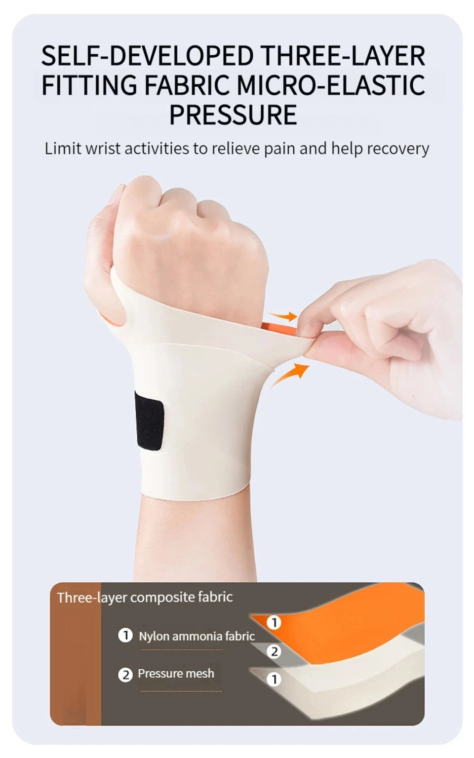 Adjustable Thin Compression Wrist Guard Sprain Wrist Brace Exercise Safety Support