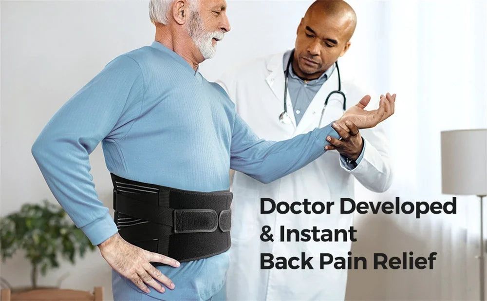 Back Brace for Lower Back Pain Relief, Lumbar Support for Herniated Disc, Sciatica, Scoliosis