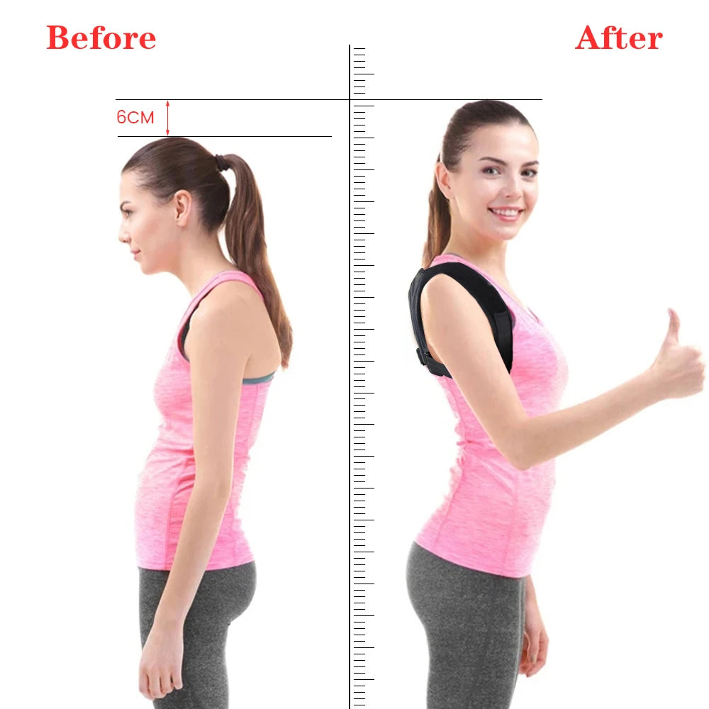 Adjustable Back Shoulder Posture Corrector Belt Clavicle Spine Support Reshape Your Body