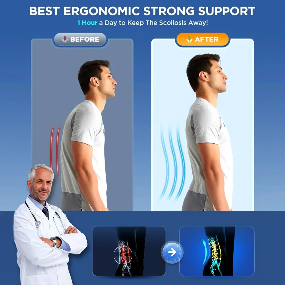 Back Brace for Lower Back Pain Relief, Lumbar Support for Herniated Disc, Sciatica, Scoliosis