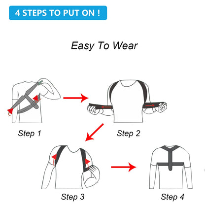 Adjustable Back Shoulder Posture Corrector Belt Spine Support, Reshape Your Body