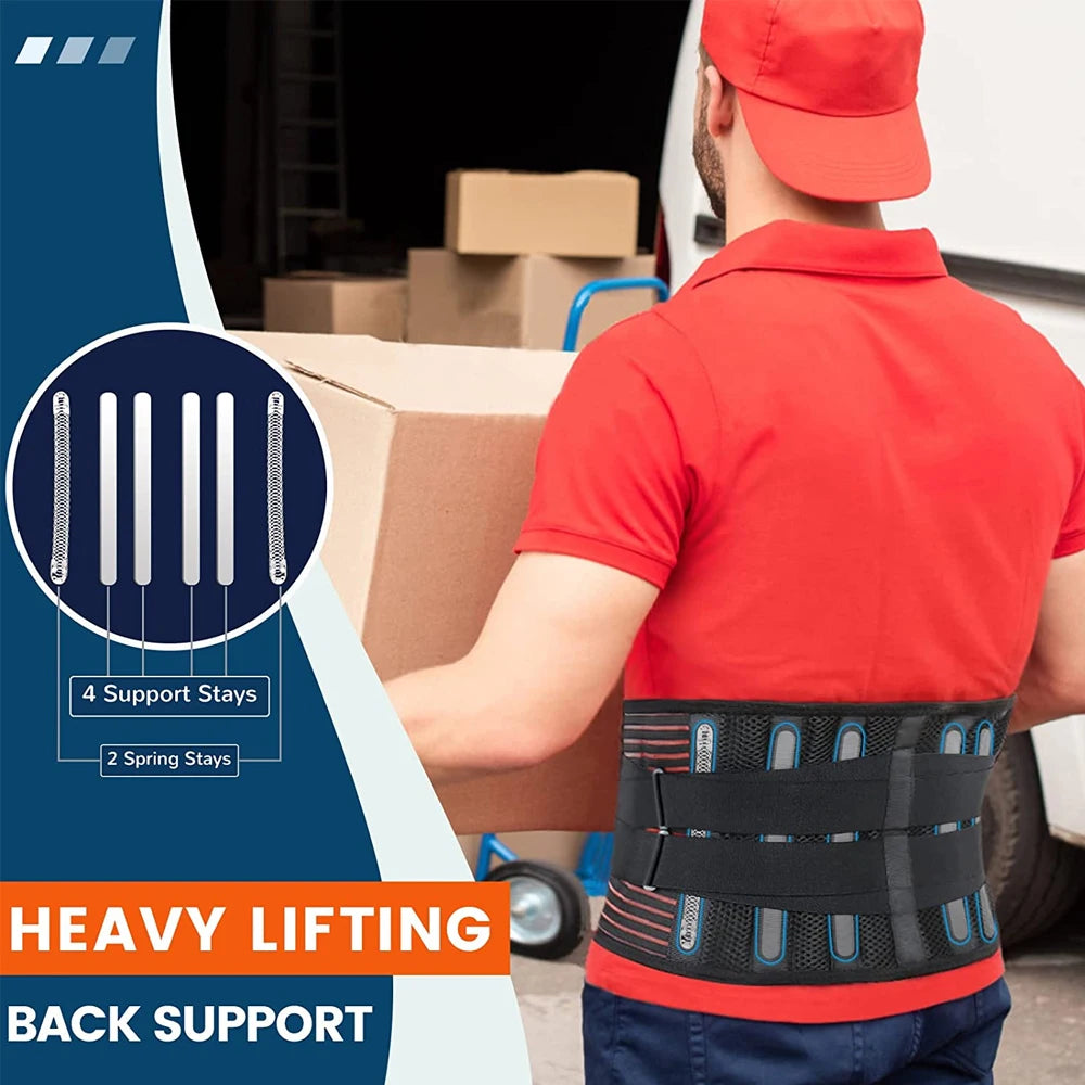 Back Brace for Lower Back Pain Lumbar Support for Heavy Lifting, Support Relief Sciatica, Herniated Disc