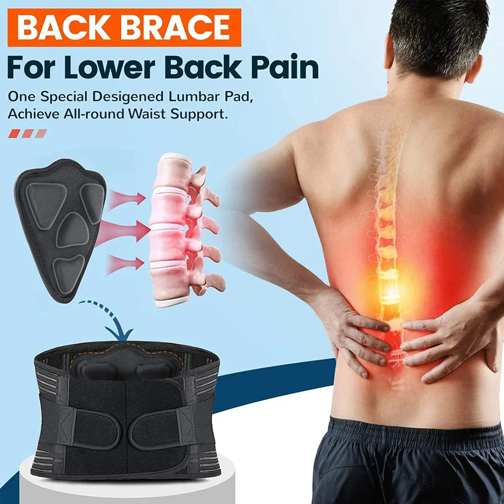 Back Brace for Lower Back Pain Lumbar Support for Heavy Lifting, Support Relief Sciatica, Herniated Disc