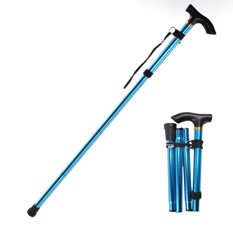 Multifunction Walking Stick Trekking Pole Telescopic Folding Hiking Stick Walking Cane