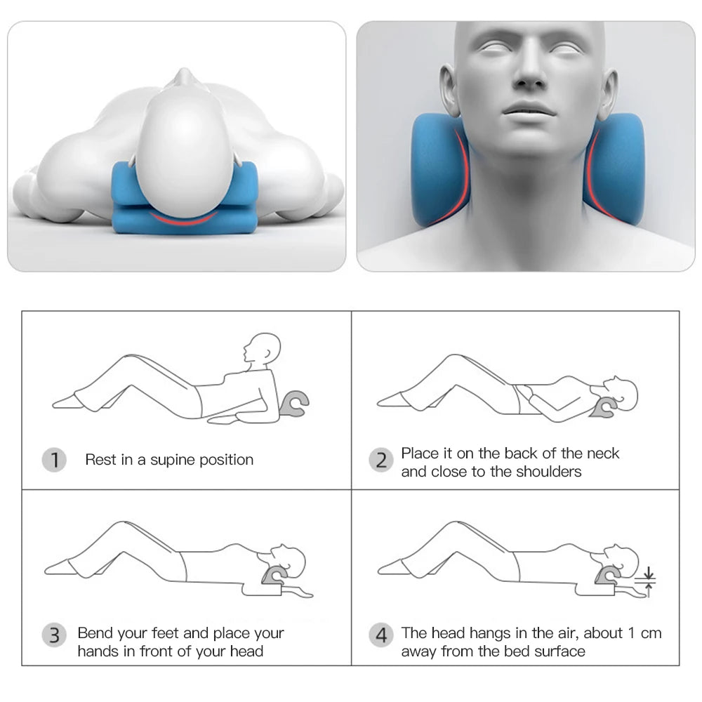 Neck Shoulder Relaxer Cervical Chiropractic Traction Device Pillow for Pain Relief