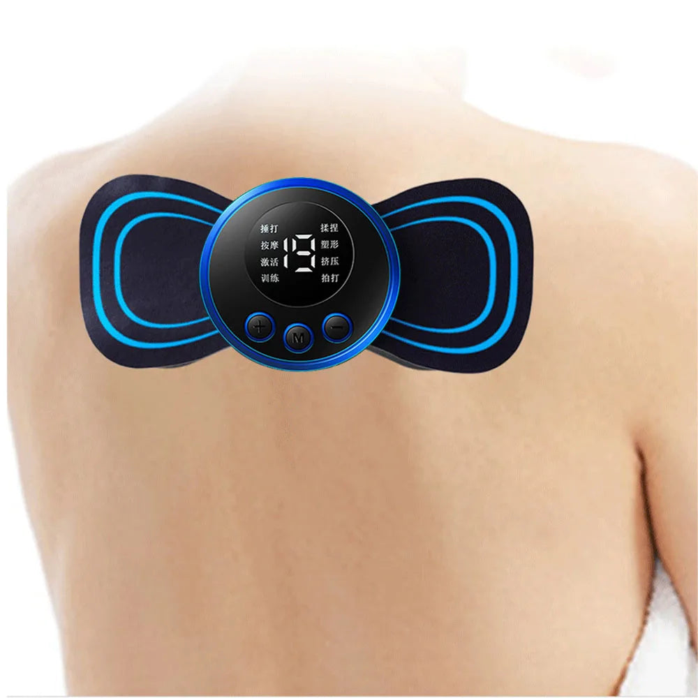 LCD Display EMS Neck Massage Electric Massager Portable Pain Relief and Muscle Stimulator