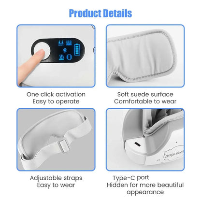 Eye Massager 6D Smart Airbag Vibration Bluetooth Eye Care Instrument