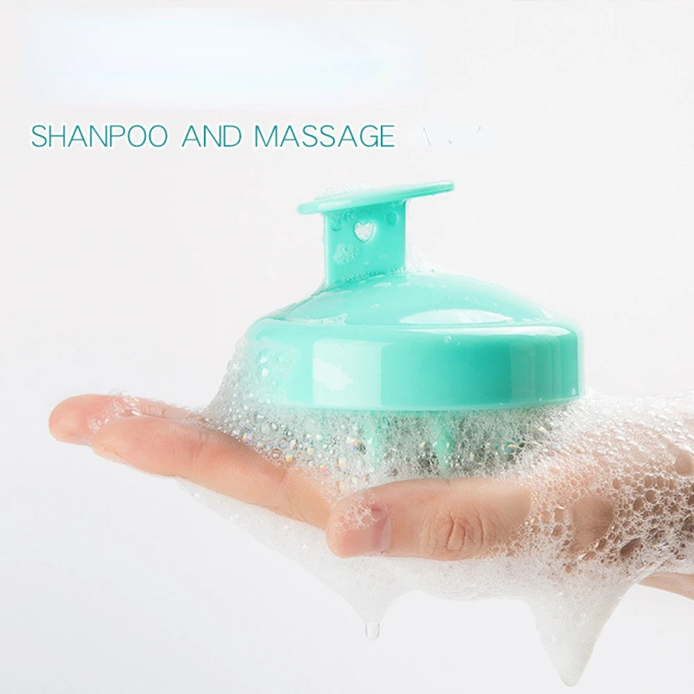 Silicone Shampoo Brush Head Scalp Massage Comb Hair Washing Comb