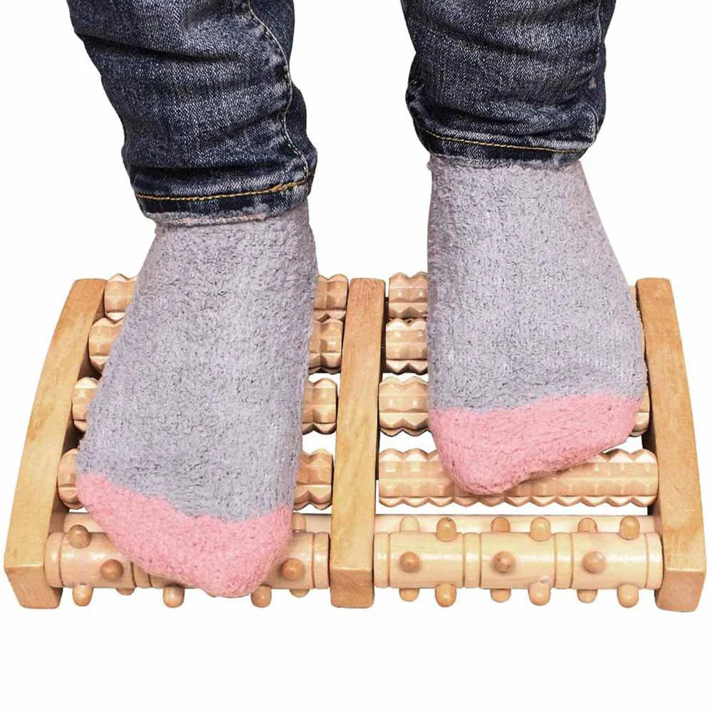 Wooden Foot Roller Wood Care Massage Reflexology Muscle Relax Massager