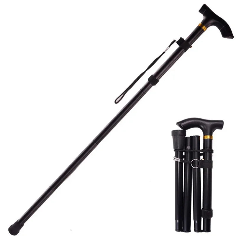 Multifunction Walking Stick Trekking Pole Telescopic Folding Hiking Stick Walking Cane