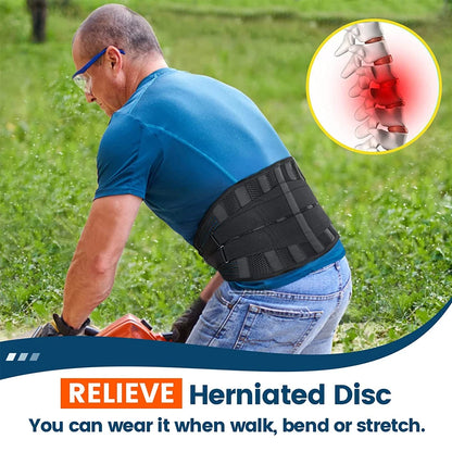 Back Brace for Lower Back Pain Lumbar Support for Heavy Lifting, Support Relief Sciatica, Herniated Disc