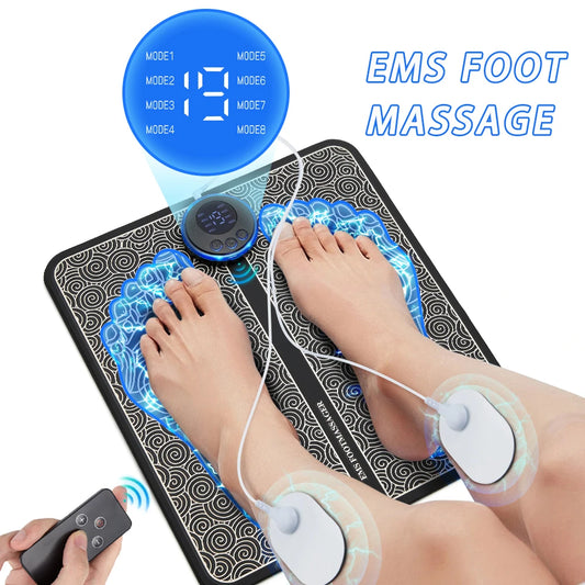 Electric EMS Foot Massager Pad Relax Feet Massage Mat