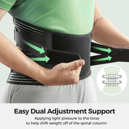 Back Brace Waist Belt Lower Back Pain Relief Breathable Anti-skid Spine Lumbar Support Belt