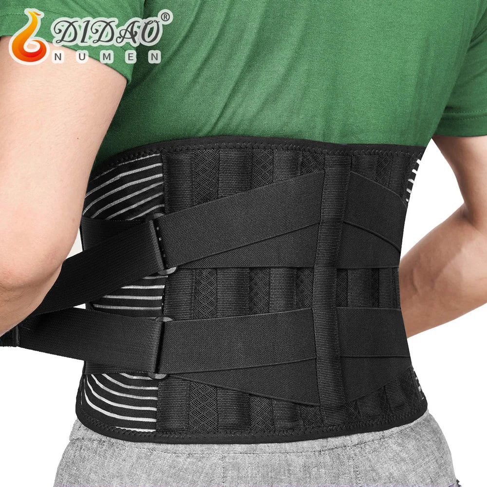 Back Brace Waist Belt Lower Back Pain Relief Breathable Anti-skid Spine Lumbar Support Belt