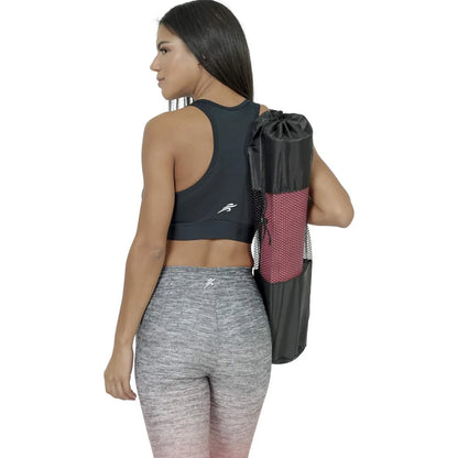 Yoga Mat Bag Portable Breathable Sports Bag with Adjustable Shoulder Straps Carry Mesh Storage Bag Fits Most Yoga Mats Black