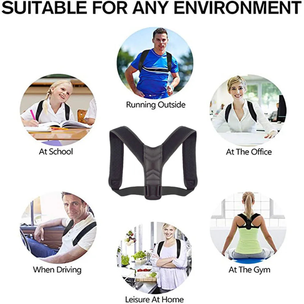 Adjustable Back Shoulder Posture Corrector Belt Spine Support, Reshape Your Body